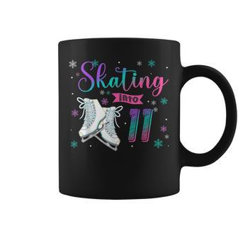 Ice Skating Rolling 11Th Birthday Party Girl Family Matching Coffee Mug - Seseable