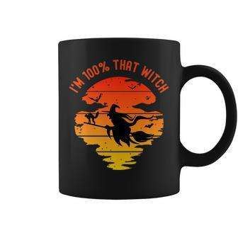 Im 100 Percent That Witch Scary Halloween Witchcraft Wicca Coffee Mug - Seseable