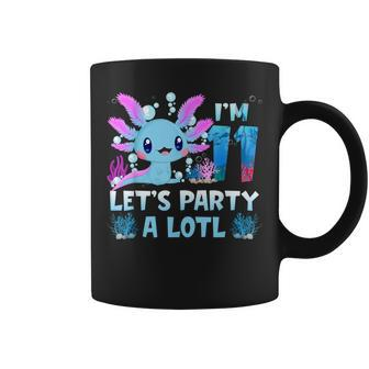 Im 11 Lets Party A Lotl 11Th Birthday Cute Axolotl Lovers Coffee Mug - Thegiftio UK