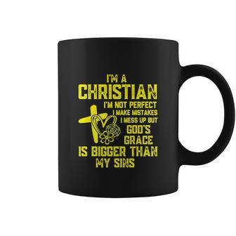 Im A Christian Im Not Perfect I Make Mistakes Christianity Coffee Mug - Thegiftio UK
