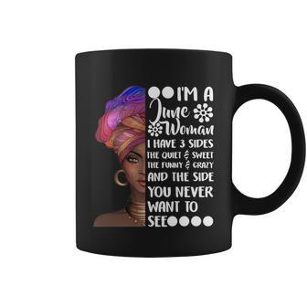 Im A June Woman Cute Birthday Tshirt Coffee Mug - Monsterry
