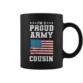 Im A Proud Army Cousin American Flag Veteran Day Army Graphic Design Printed Casual Daily Basic Coffee Mug - Thegiftio UK