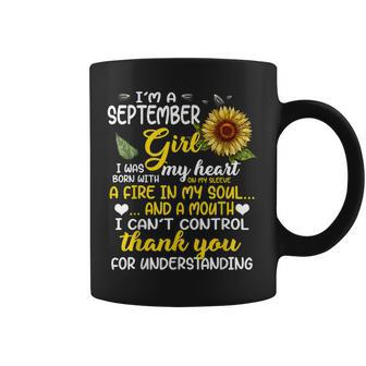 Im A September Girl Sunflower September Birthday For Women Coffee Mug - Thegiftio UK