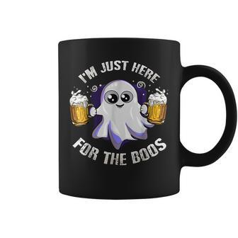 Im Just Here For The Boos Funny Ghost Halloween Beer Drink Coffee Mug - Thegiftio UK