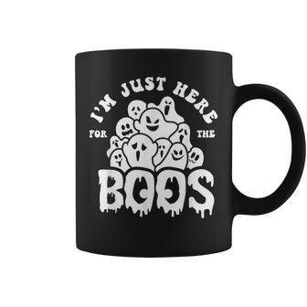 Im Just Here For The Boos Ghost Boo Crew Spooky Halloween Coffee Mug - Seseable