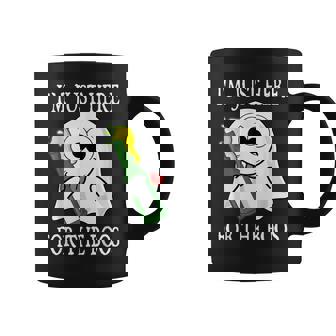 Im Just Here For The Boos Ghost Drinking Beer Halloween Coffee Mug - Thegiftio UK