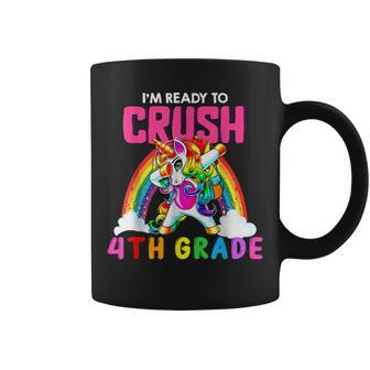Im Ready To Crush 4Th Grade Unicorn Back To School Coffee Mug - Seseable