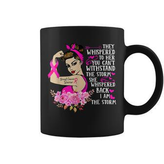 Im The Storm Strong Women Breast Cancer Warrior Pink Ribbon Coffee Mug - Thegiftio UK