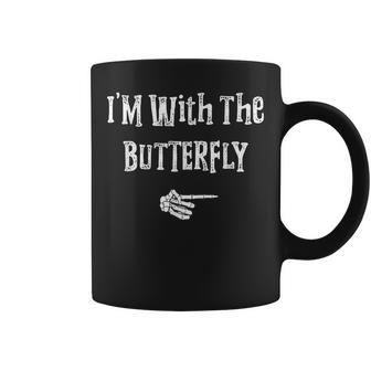 Im With Butterfly Halloween Costume Funny Couples Matching Coffee Mug - Thegiftio UK