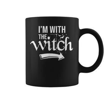 Im With The Witch Funny Halloween Couple Costume Coffee Mug - Seseable