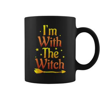Im With The Witch Halloween Couple Matching Costume Coffee Mug - Seseable