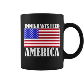 Immigrants Feed America Us Flag Coffee Mug - Monsterry