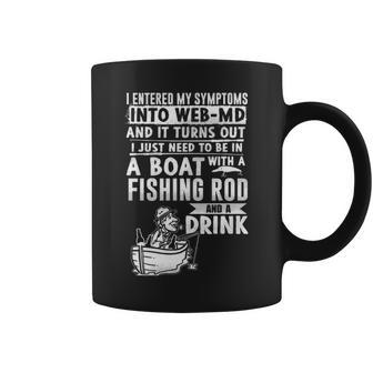 In A Boat With A Fishing Rod Coffee Mug - Seseable