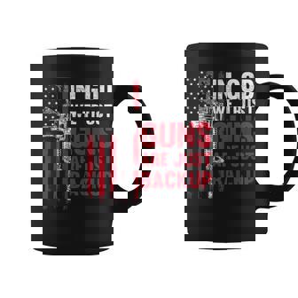 In God We Trust Guns Are Just Backup Ar-15 American Flag Coffee Mug - Thegiftio