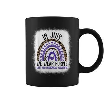 In July We Wear Purple Cool Cleft And Craniofacial Awareness Coffee Mug - Seseable