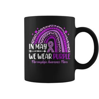 In May We Wear Purple Rainbow Fibromyalgia Awareness 2022 Coffee Mug - Thegiftio UK