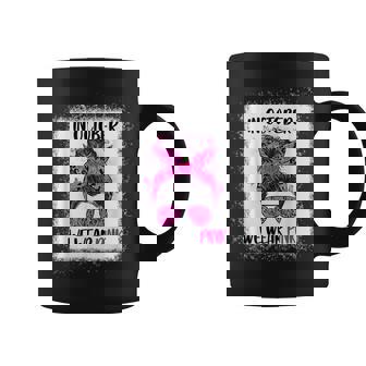In October We Wear Pink Messy Bun Teacher Life Breast Cancer Coffee Mug - Thegiftio UK