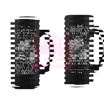 In October We Wear Pink Ribbon Plaid Truck Breast Cancer Coffee Mug - Thegiftio UK