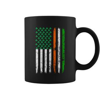 Irish American Flag Ireland Flag St Patricks Day Gift Lucky Funny Gift Coffee Mug - Thegiftio