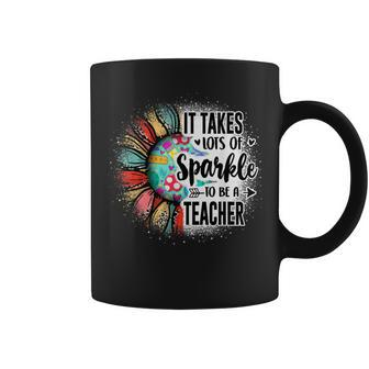 It Take Lots Of Sparkle To Be A Teacher With Sunflower Coffee Mug - Thegiftio UK