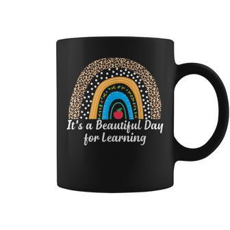 Its A Beautiful Day For Learning Cute Rainbow Teacher Gift Coffee Mug - Thegiftio UK