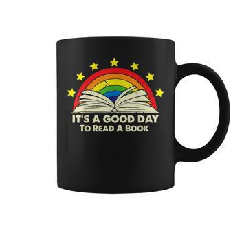Its A Good Day To Read A Book Vintage Retro Rainbow Coffee Mug - Thegiftio UK