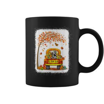 Its Fall Yall English Bulldog Thanksgiving Pumpkin Truck Coffee Mug - Thegiftio UK