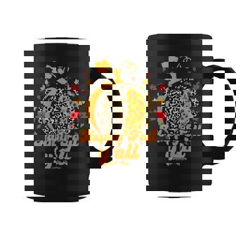Its Fall Yall Leopard Print Pumpkin Sunflower Halloween Fall  Coffee Mug