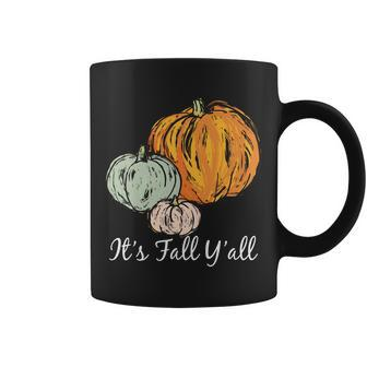 Its Fall Yall Pumpkin Illustration Graphic Design Printed Casual Daily Basic Coffee Mug