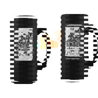 Its Fall Yall Yellow Dachshund Dog Leopard Pumpkin Falling Coffee Mug - Thegiftio