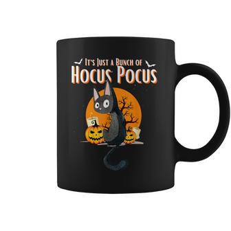 Its Just A Bunch Of Hocus Pocus Cat Fall Halloween Coffee Mug - Seseable