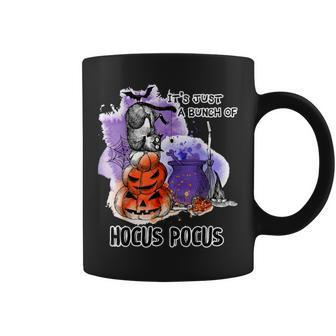 Its Just A Bunch Of Hocus Pocus Cute Cat Halloween Coffee Mug - Seseable