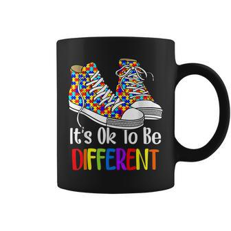 Its Ok To Be Different Autism Awareness Puzzle Shoes Autism Coffee Mug - Thegiftio UK
