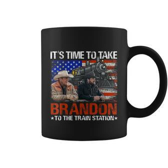 Its Time To Take Brandon To The Train Station America Flag Tshirt Coffee Mug - Monsterry