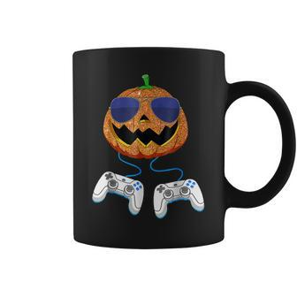 Jack O Lantern Video Games Men Boys Funny Halloween Gamer Coffee Mug - Thegiftio UK