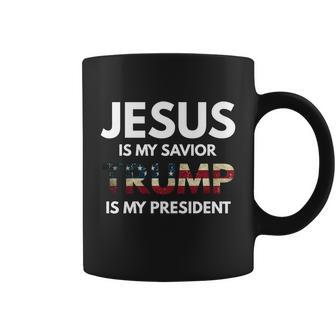 Jesus Is My Savior Trump Is My President Gift Coffee Mug - Monsterry DE