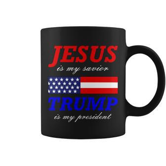 Jesus Savior Trump President Coffee Mug - Monsterry