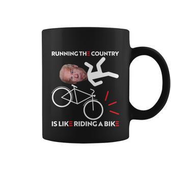 Joe Biden Bike Bicycle Running The Country Is Like Riding A Bike Coffee Mug - Monsterry DE