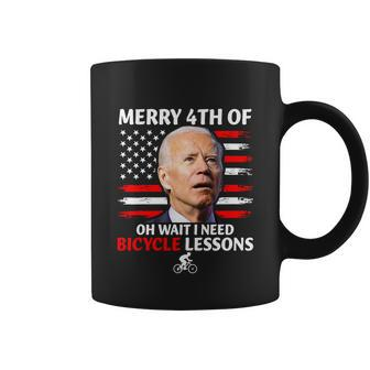 Joe Biden Falling Off Bike Merry 4Th Of Oh Wait I Need Bicycle Lessons Coffee Mug - Monsterry DE
