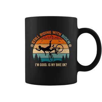 Joe Biden Falls Off His Bike Funny Biden Bike V2 Coffee Mug - Monsterry