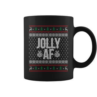 Jolly Af Ugly Christmas Coffee Mug - Monsterry