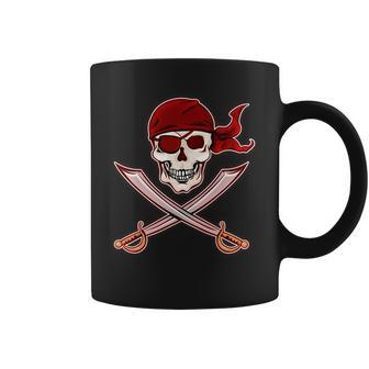 Jolly Roger Pirate Skull Flag Logo Tshirt Coffee Mug - Monsterry UK