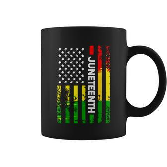 June 19Th History Of Afircan Us American Flag Juneteenth Graphic Design Printed Casual Daily Basic Coffee Mug - Thegiftio UK