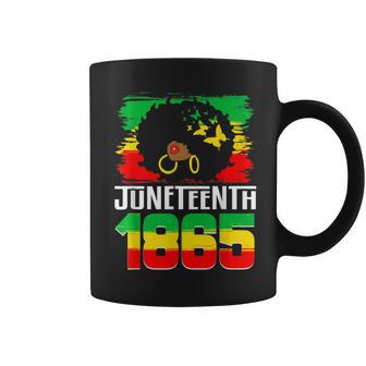 Junenth 1865 Black Queen Afro Melanin Magic Women Girls Coffee Mug - Thegiftio UK