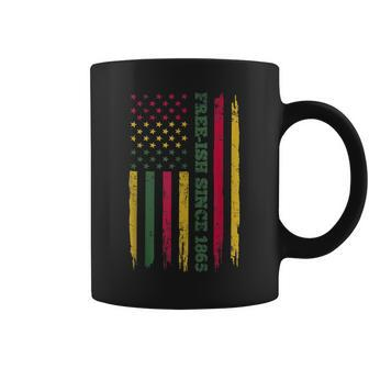 Junenth American Flag Free-Ish Since 1865 Black Pride Coffee Mug - Thegiftio UK