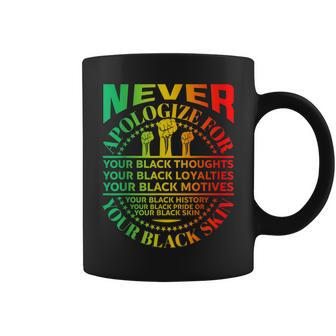 Junenth Black Pride Never Apologize For Your Blackness Coffee Mug - Thegiftio UK