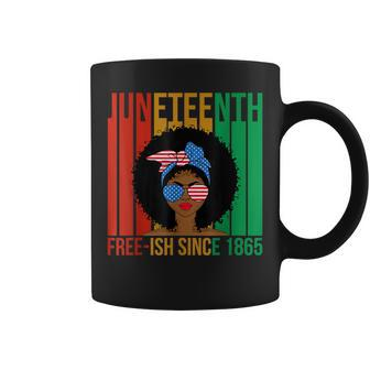Junenth Free-Ish Since 1865 Black Woman African American Coffee Mug - Thegiftio UK