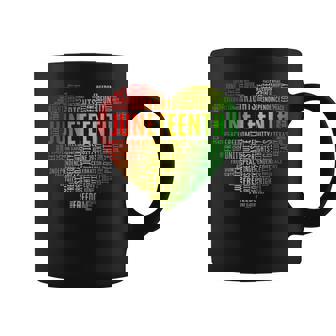 Junenth Heart Black History Afro American African Freedom Coffee Mug - Thegiftio UK