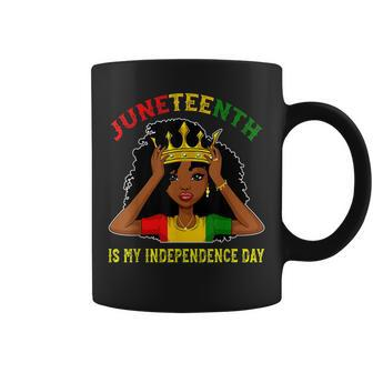 Junenth Is My Independence Freedom Day Black Girl Queen Coffee Mug - Thegiftio UK