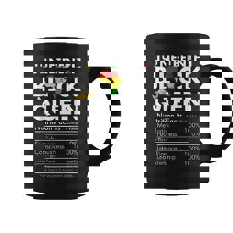 Junenth Womens Black Queen Nutritional Facts 4Th Of July Coffee Mug - Thegiftio UK